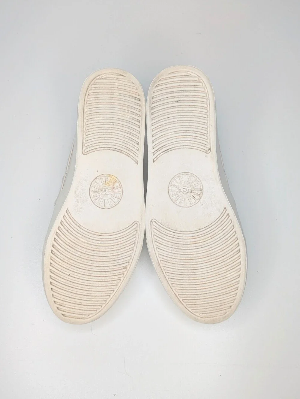 Ugg slip On Loafers White Leather Platform Women's Size 6